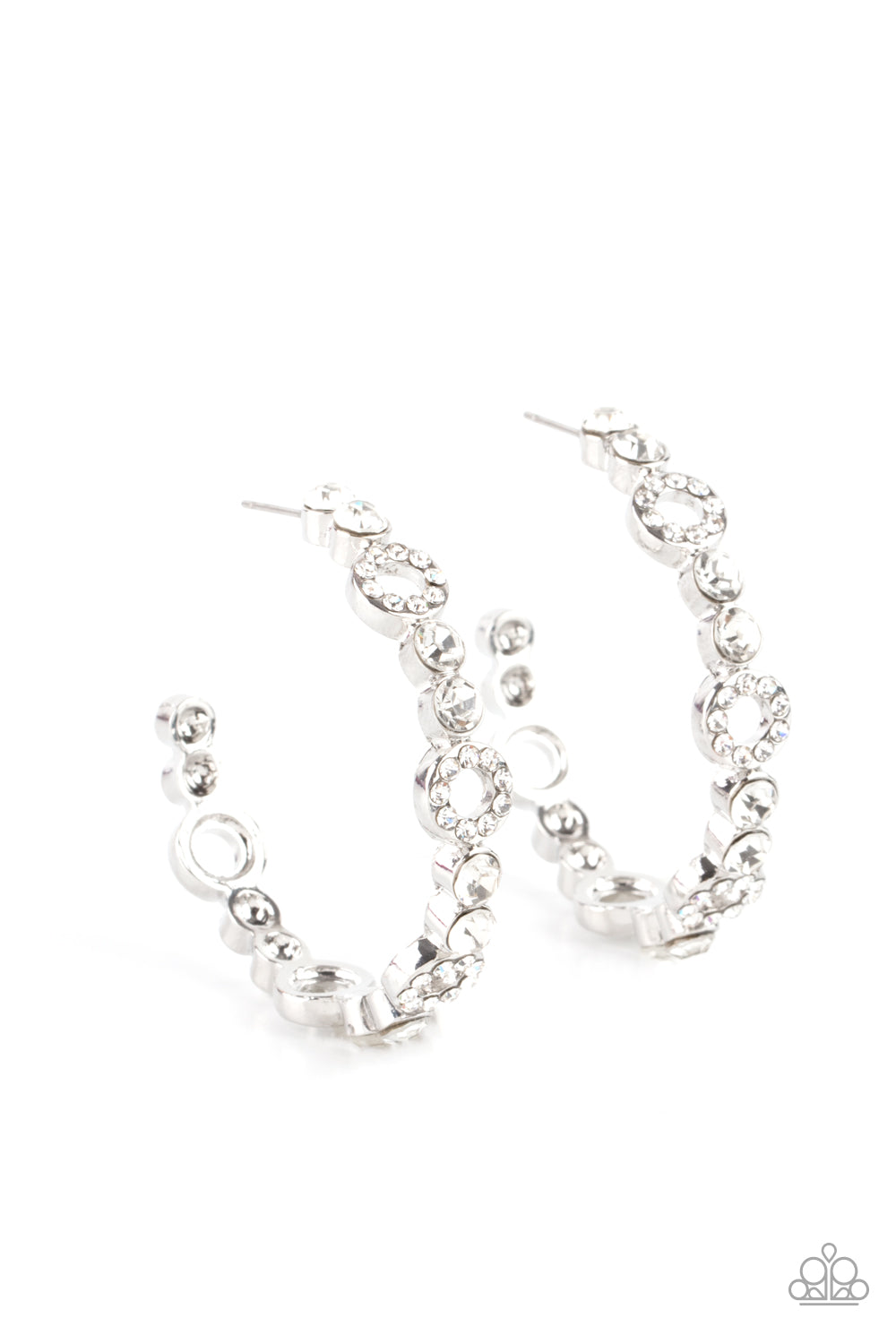 Paparazzi Swoon-Worthy Sparkle - White Earring - Pusher P