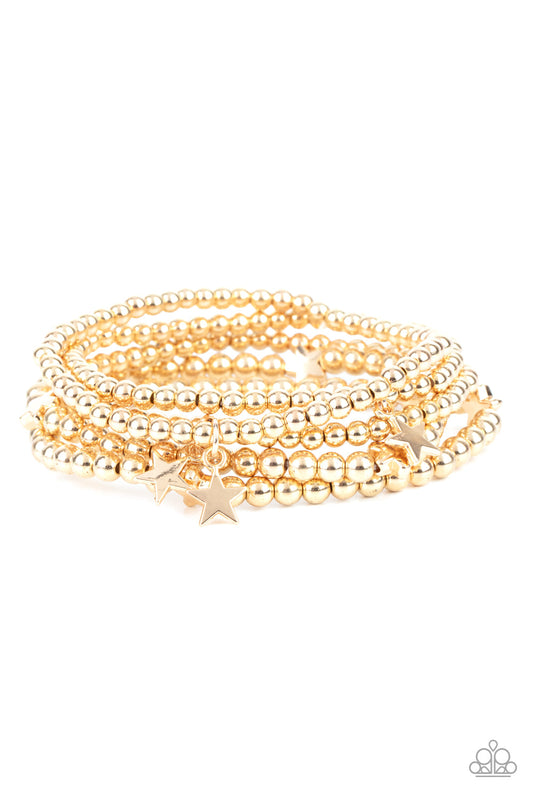 Paparazzi American All-Star - Gold Bracelet - Pusher P