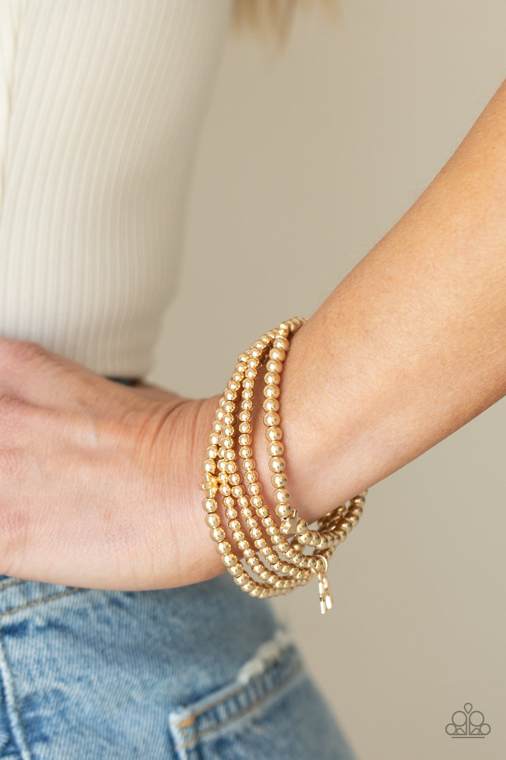 Paparazzi American All-Star - Gold Bracelet - Pusher P
