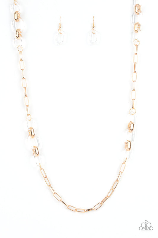 Paparazzi Have I Made Myself Clear? - Gold Necklace