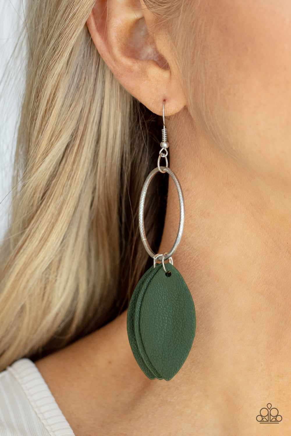 Paparazzi Leafy Laguna - Green Earrings - Pusher P