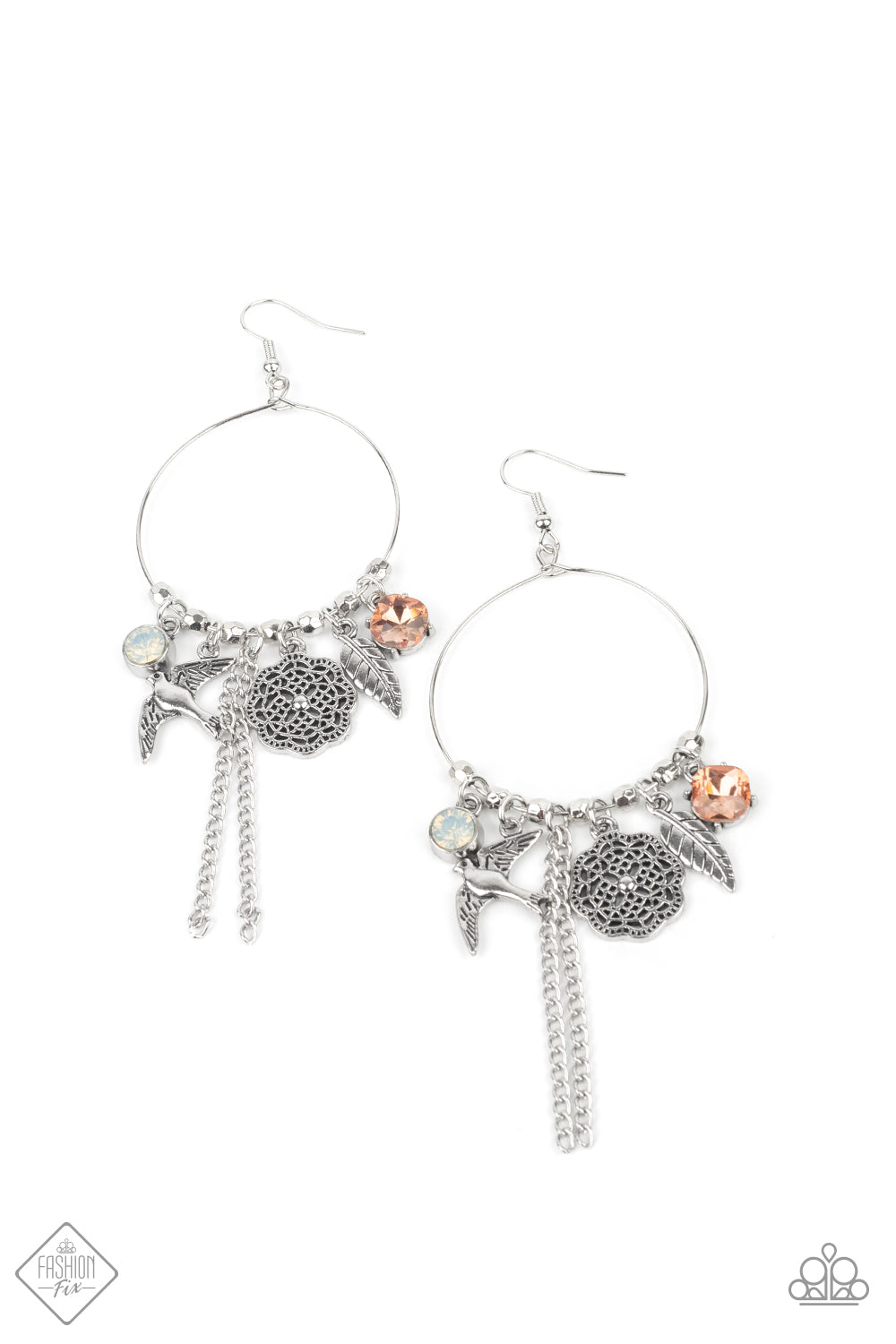 Paparazzi TWEET Dreams - White Fashion Fix Earrings - Pusher P