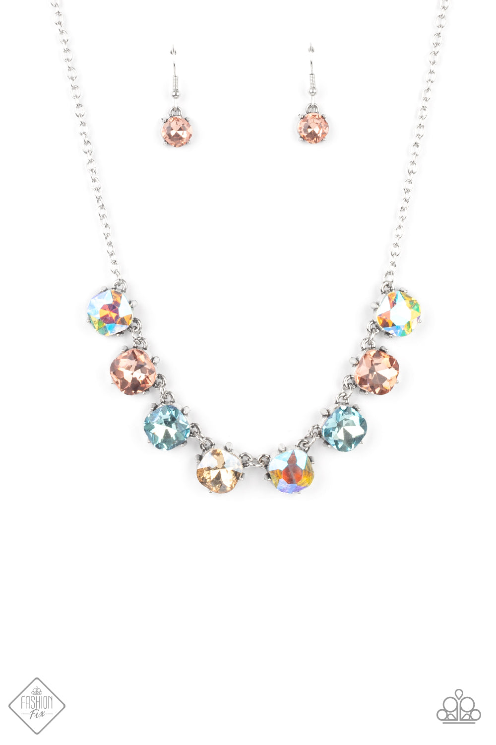 Paparazzi Dreamy Decorum - Multi Fashion Fix Necklace - Pusher P