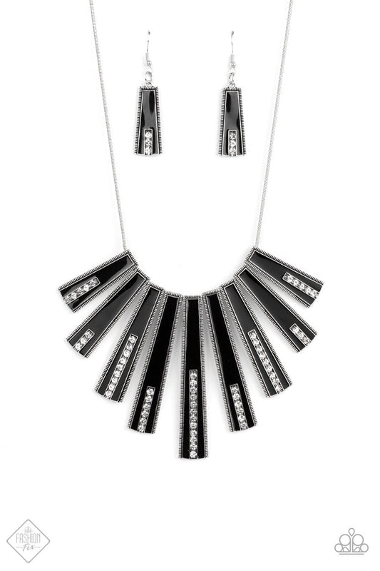 Paparazzi FAN-tastically Deco Fashion Fix - Black Necklace - Pusher P