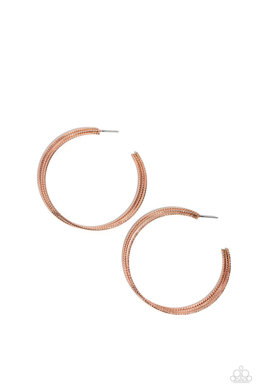 Candescent Curves - Copper Earrings