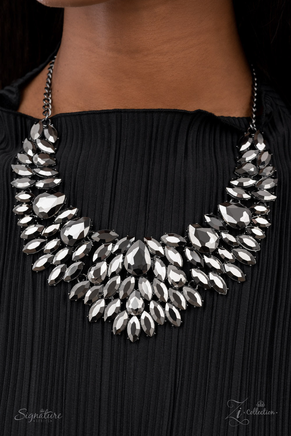 Paparazzi The Tanisha 2021 Zi Collection Hematite Necklace - Pusher P