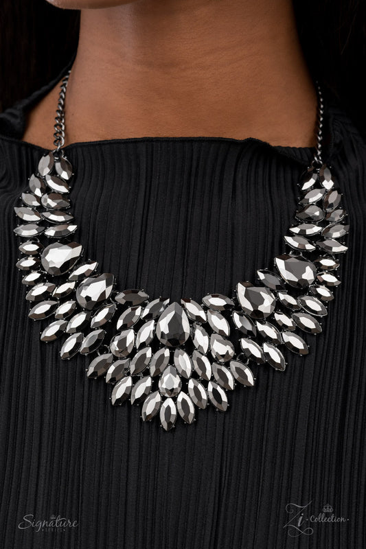 Paparazzi The Tanisha 2021 Zi Collection Hematite Necklace - Pusher P