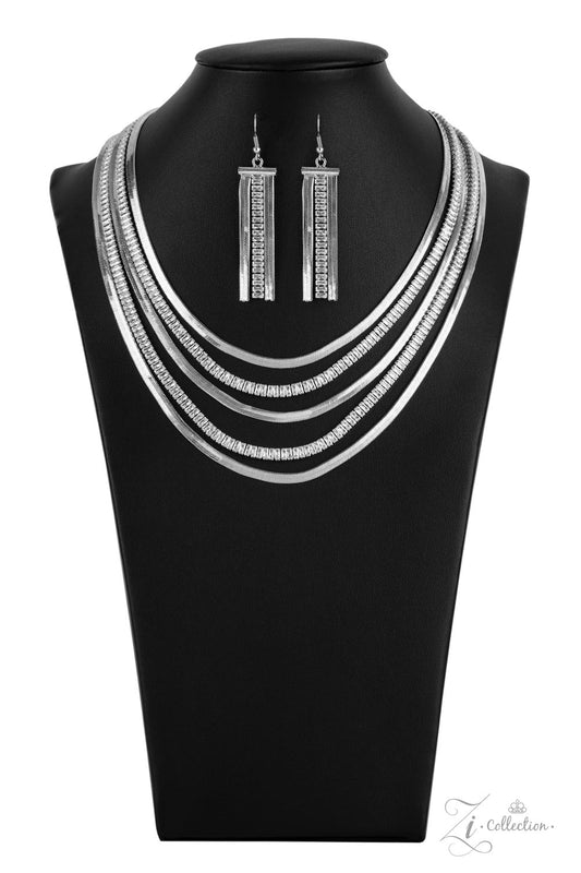 Paparazzi Persuasive 2021 Zi Collection Silver Necklace - Pusher P