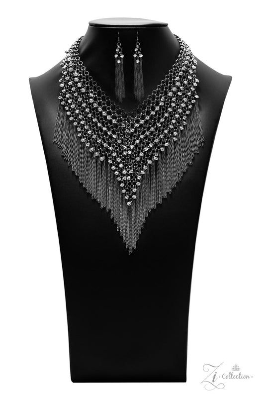 Paparazzi Impulsive 2021 Zi Collection Gunmetal Necklace - Pusher P