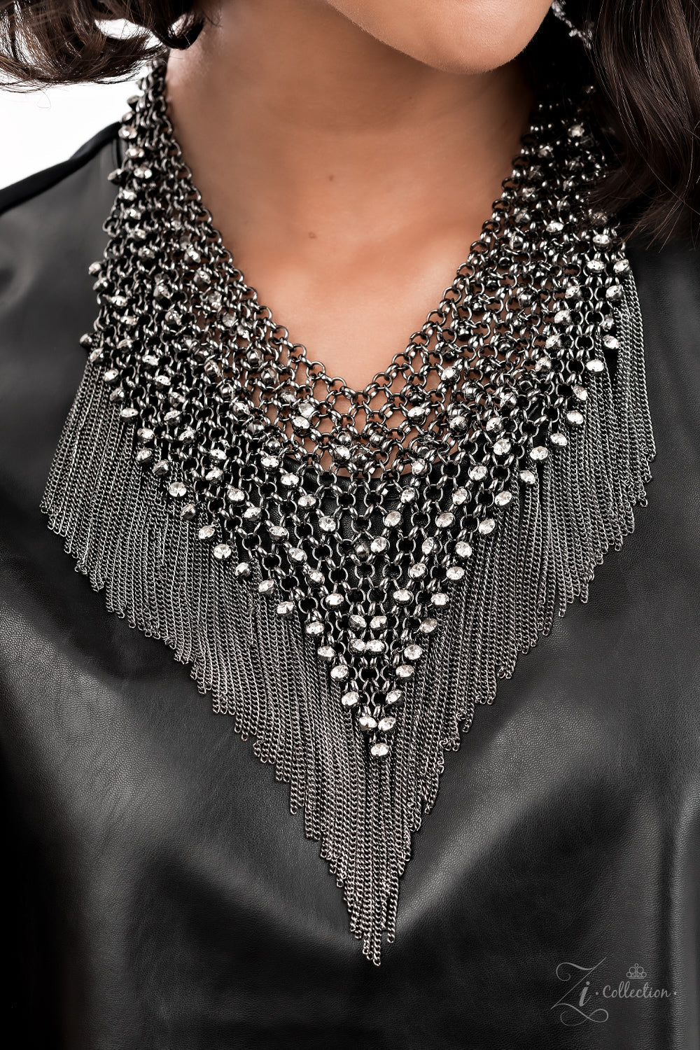 Paparazzi Impulsive 2021 Zi Collection Gunmetal Necklace - Pusher P