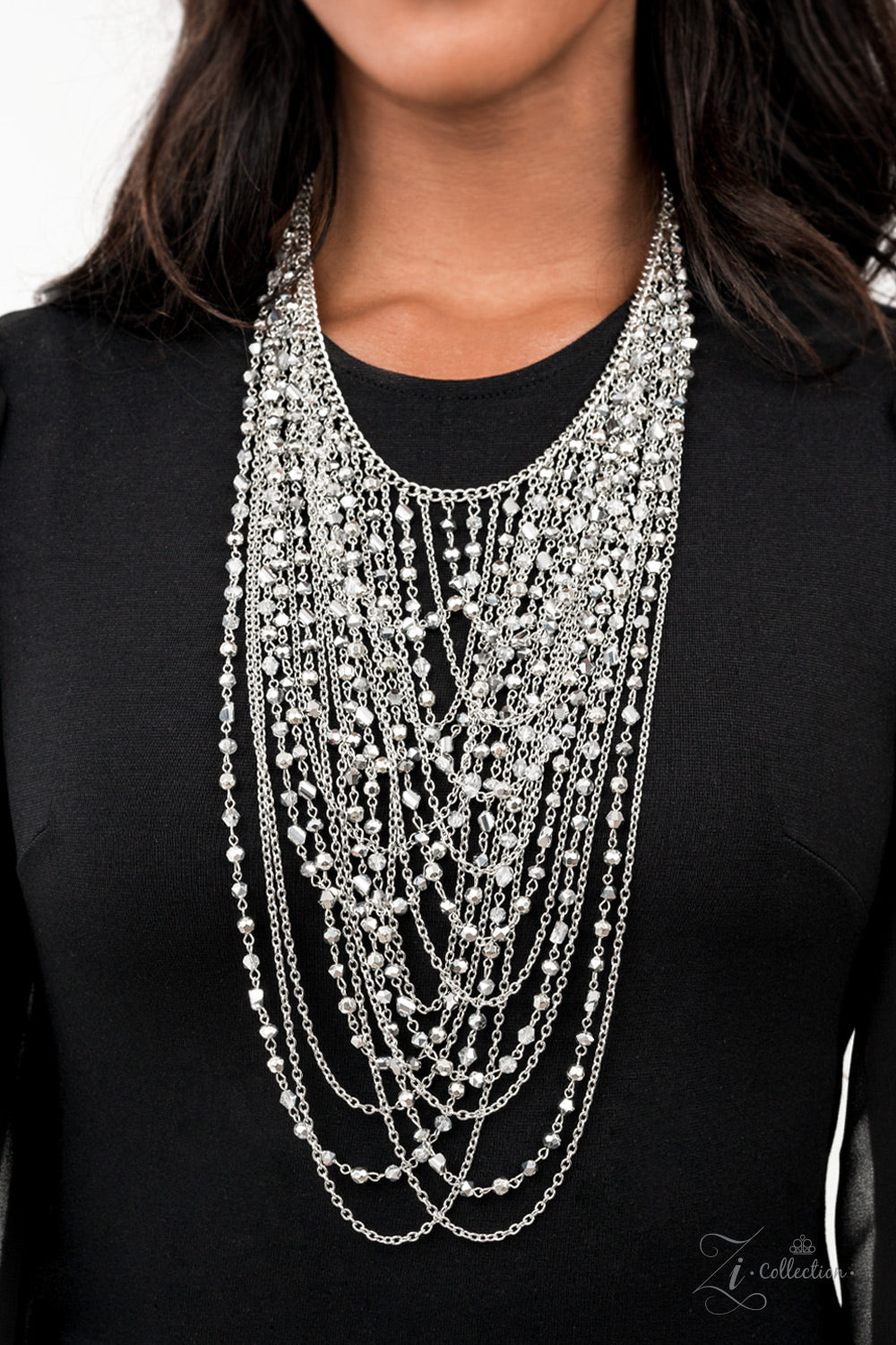 Paparazzi Enticing 2021 Zi Collection Silver Necklace - Pusher P