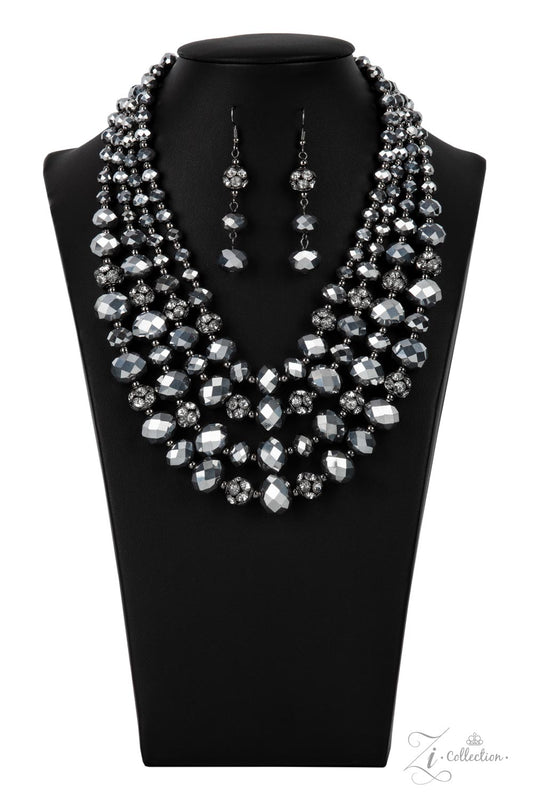 Paparazzi Influential 2021 Zi Collection Gunmetal Necklace - Pusher P