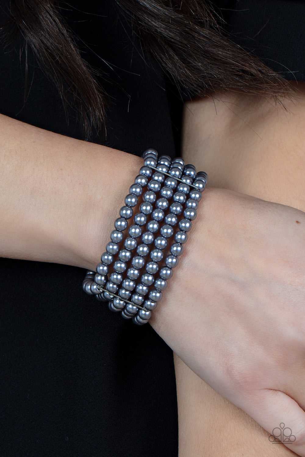 Paparazzi A Pearly Affair Silver Bracelet Pusher P Paparazzi jewelry images