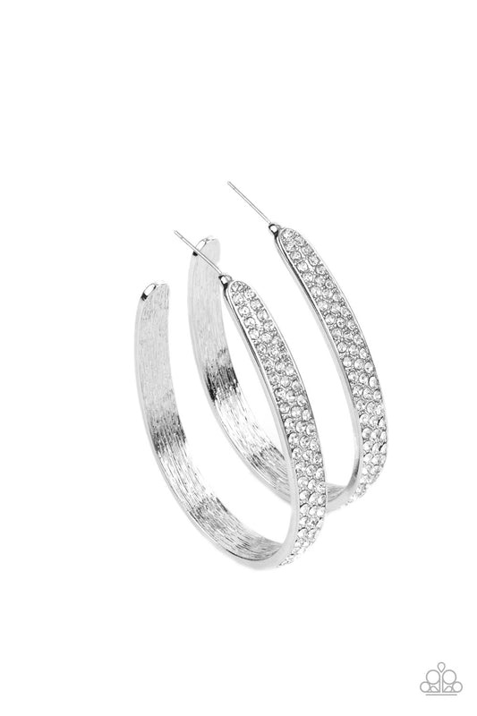 Paparazzi Bossy and Glossy - White Earrings - Pusher P
