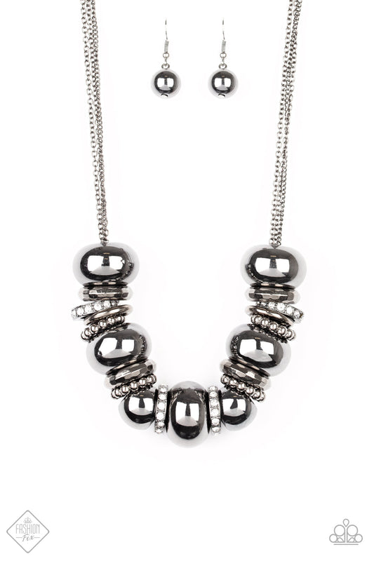 Paparazzi Only The Brave - Black - May 2020 Fashion Fix Necklace
