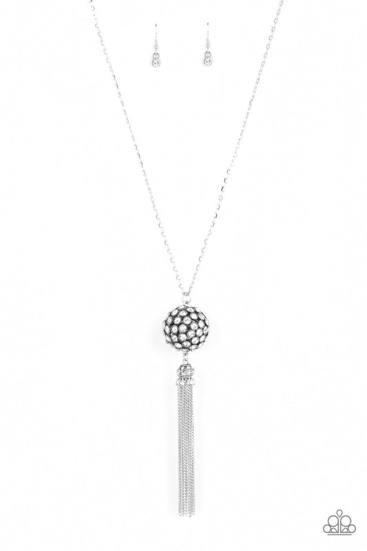 Paparazzi Rhinestone Revolution - White Necklace - Pusher P