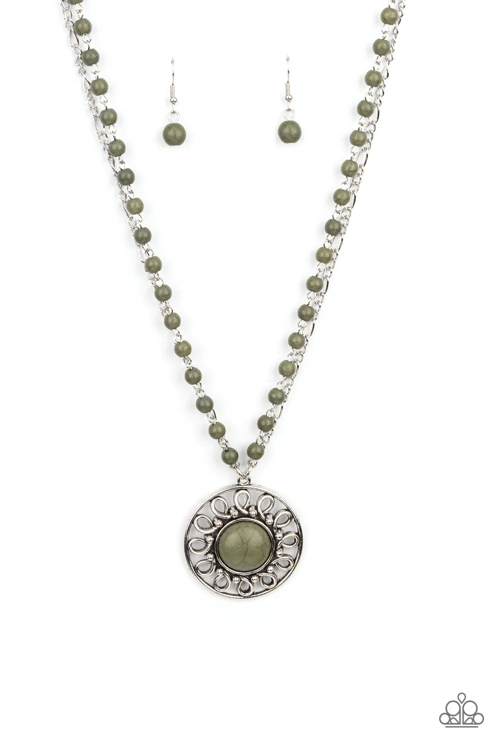 Paparazzi Sahara Suburb - Green Necklace - Pusher P