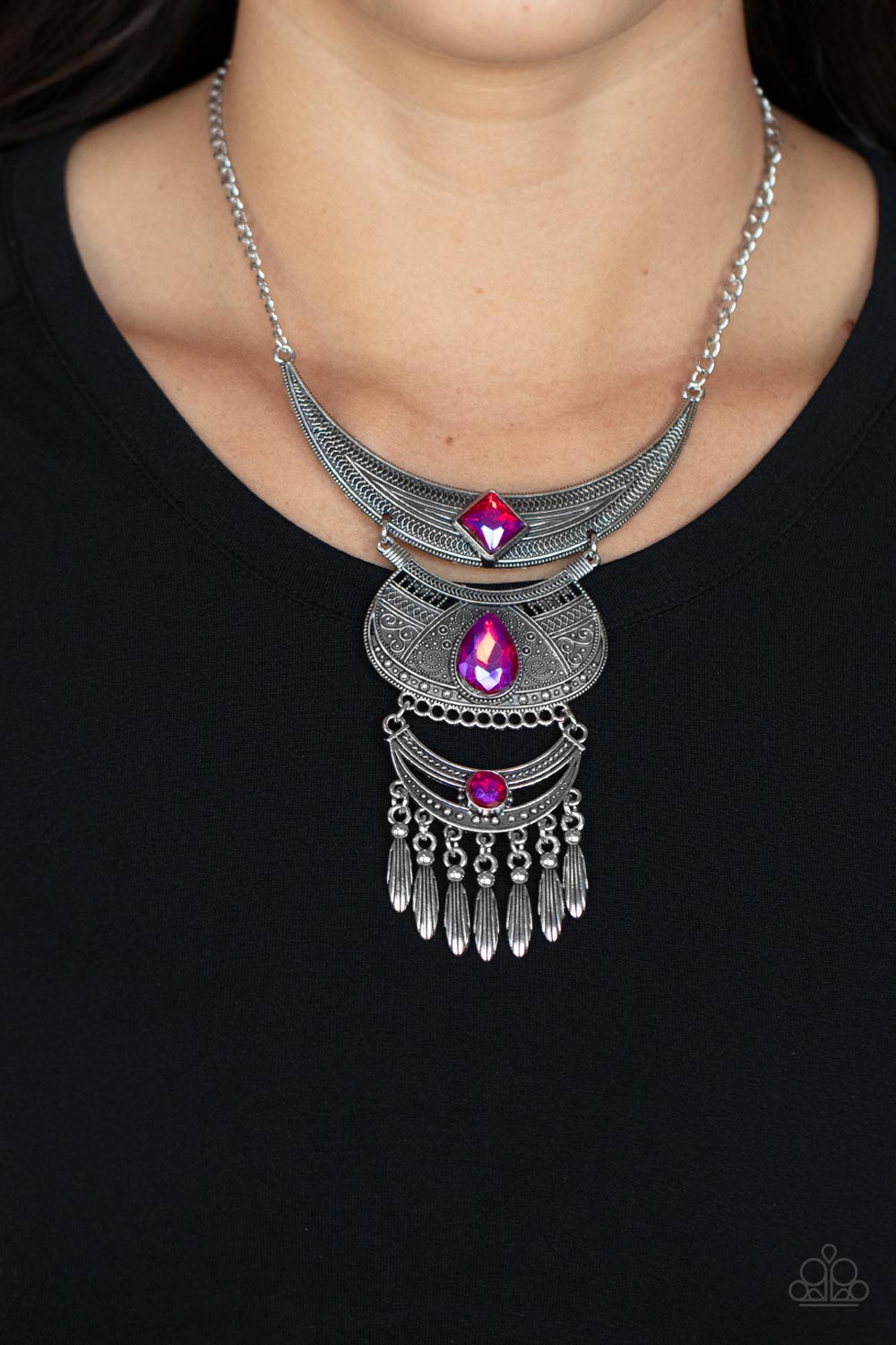 Paparazzi Lunar Enchantment - Pink Necklace - Pusher P