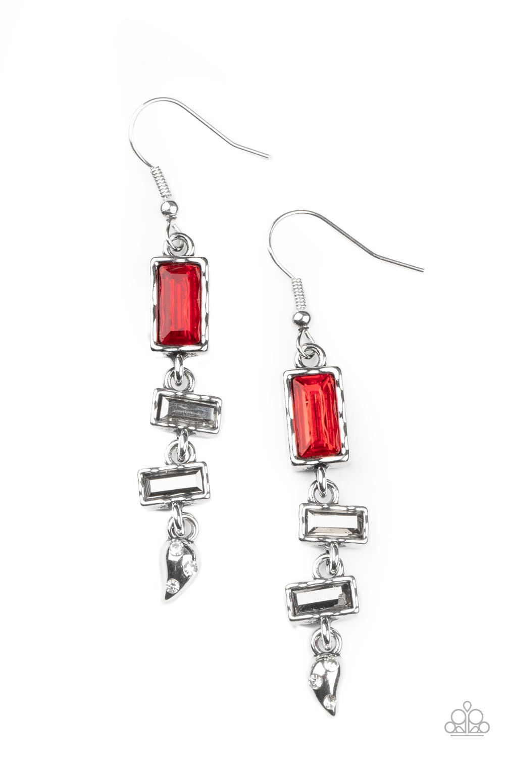 Paparazzi Modern Day Artifact - Red Earrings - Pusher P