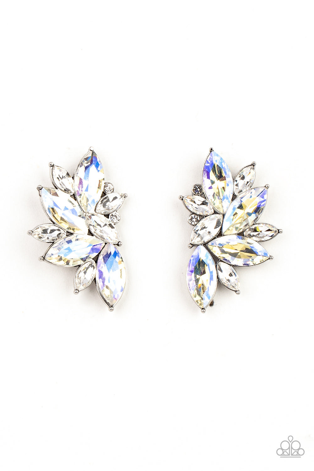 Paparazzi Instant Iridescence - White Earrings - Pusher P