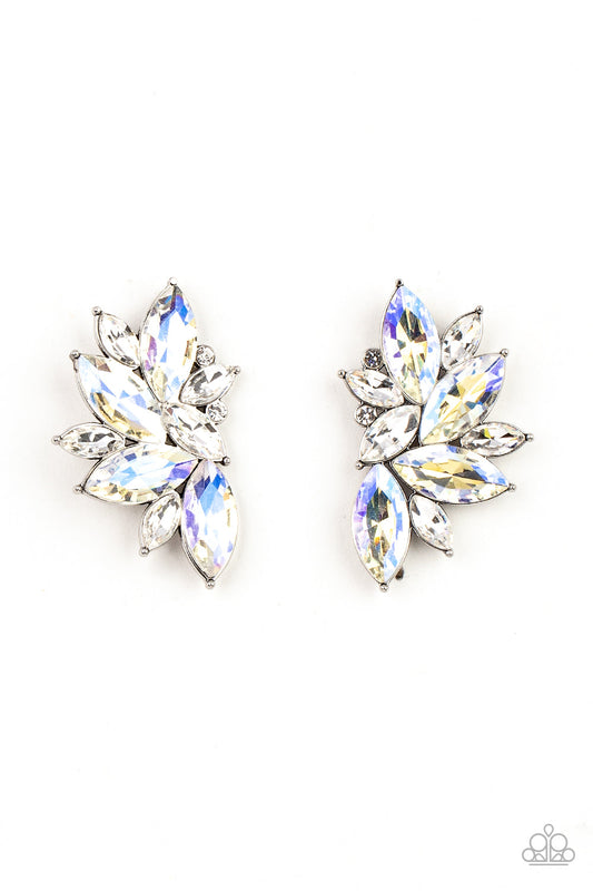 Paparazzi Instant Iridescence - White Earrings