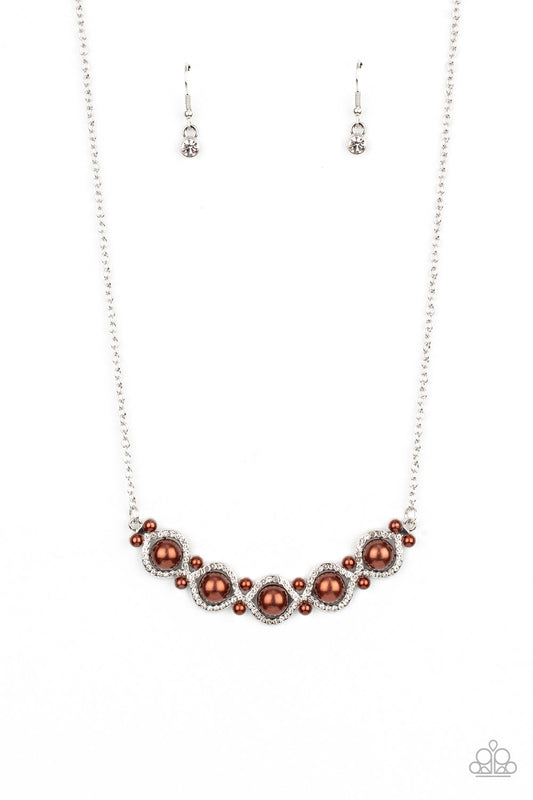 Paparazzi Life of The Wedding Party - Brown Necklace - Pusher P