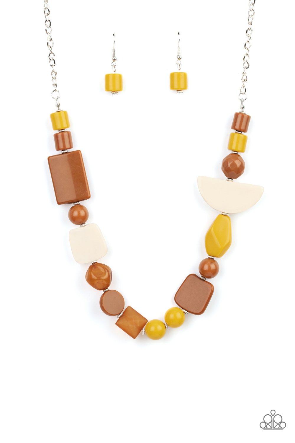 Paparazzi Tranquil Trendsetter - Yellow Necklace - Pusher P