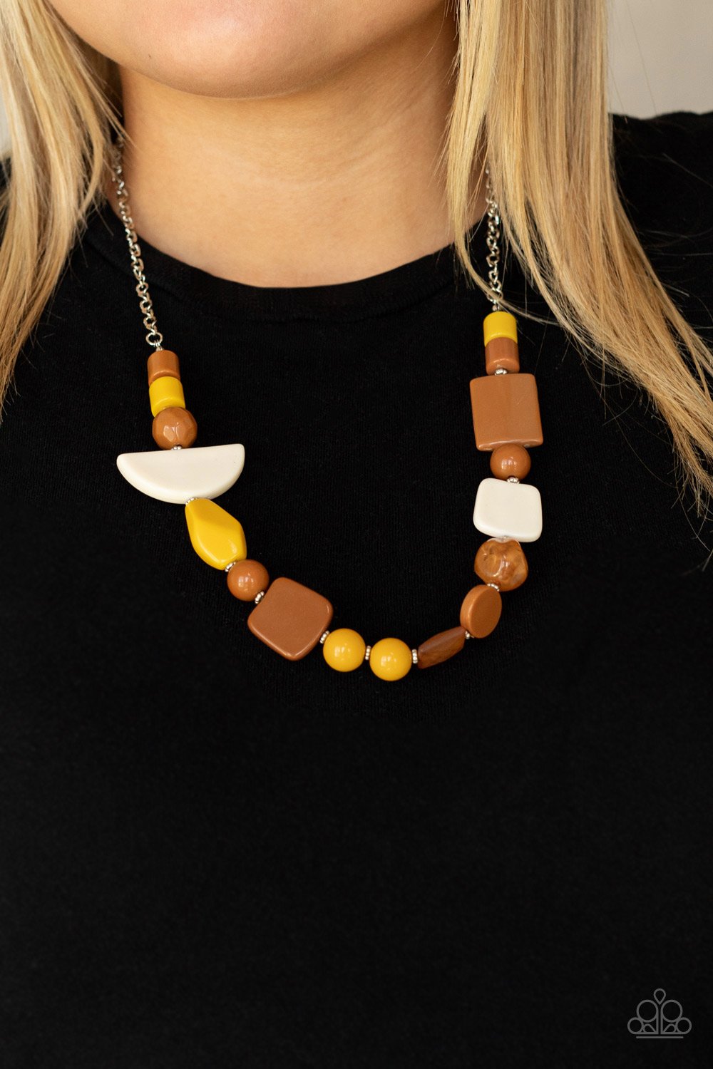 Paparazzi Tranquil Trendsetter - Yellow Necklace - Pusher P