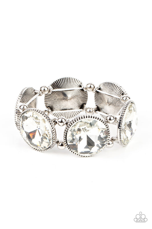 Paparazzi Powerhouse Hustle - White Bracelet - Pusher P