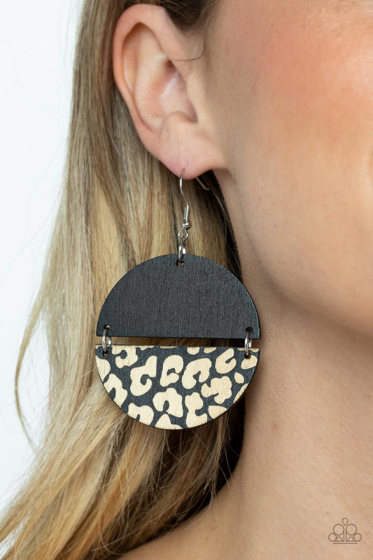 Jungle Catwalk - Black Earrings