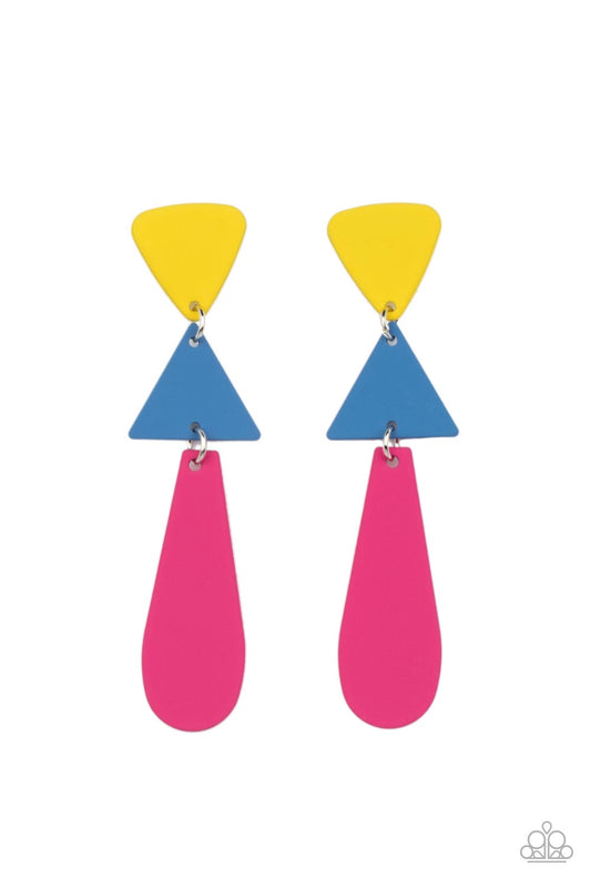 Paparazzi Retro Redux - Multi Earrings - Pusher P