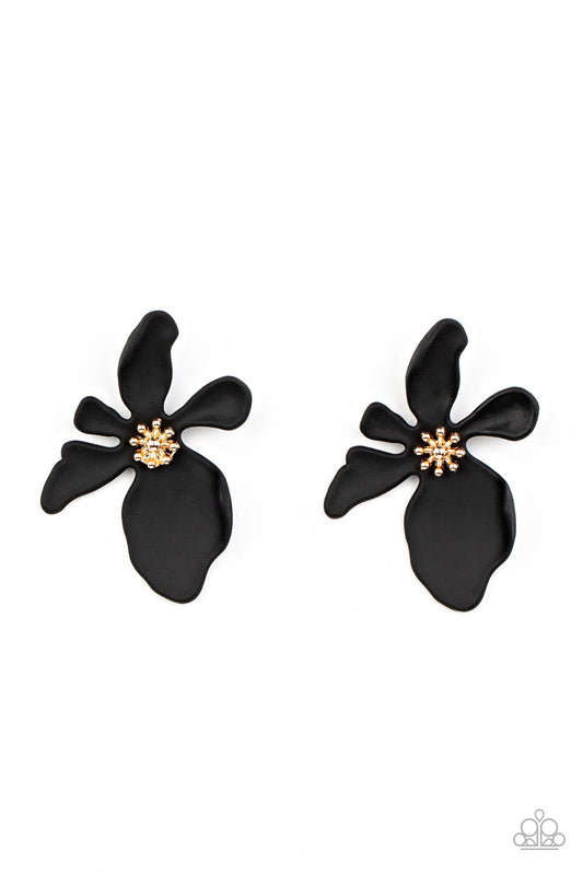 Paparazzi Hawaiian Heiress - Black Earrings - Pusher P