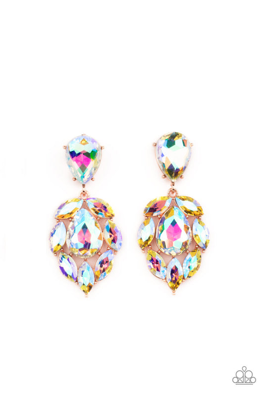 Paparazzi Galactic Go-Getter - Copper Earrings - Pusher P
