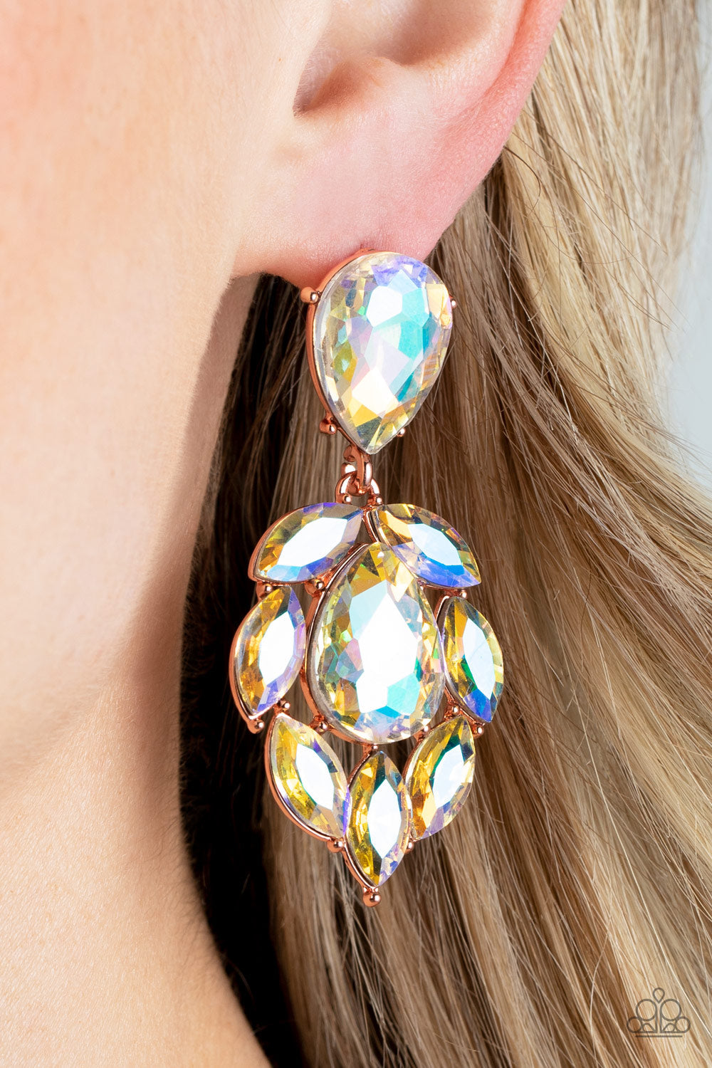 Paparazzi Galactic Go-Getter - Copper Earrings - Pusher P