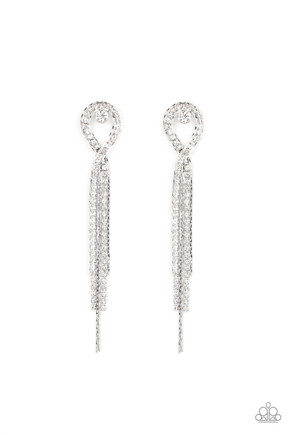 Paparazzi Luxury Lasso - White Earrings- Paparazzi Jewelry Images