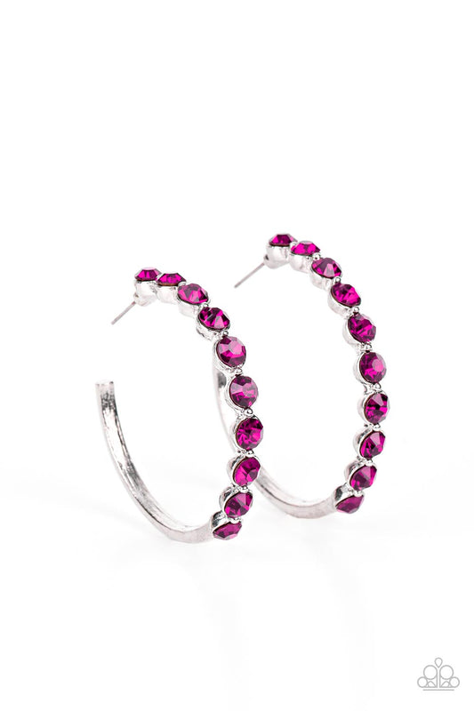 Paparazzi Photo Finish - Pink Earrings - Pusher P