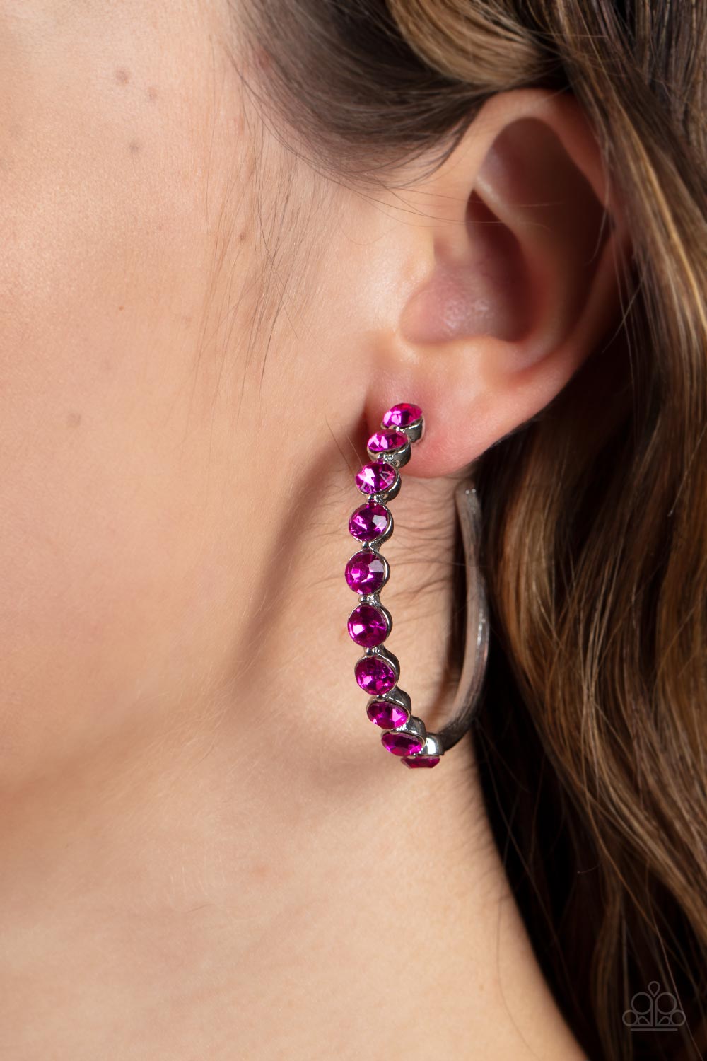Paparazzi Photo Finish - Pink Earrings - Pusher P
