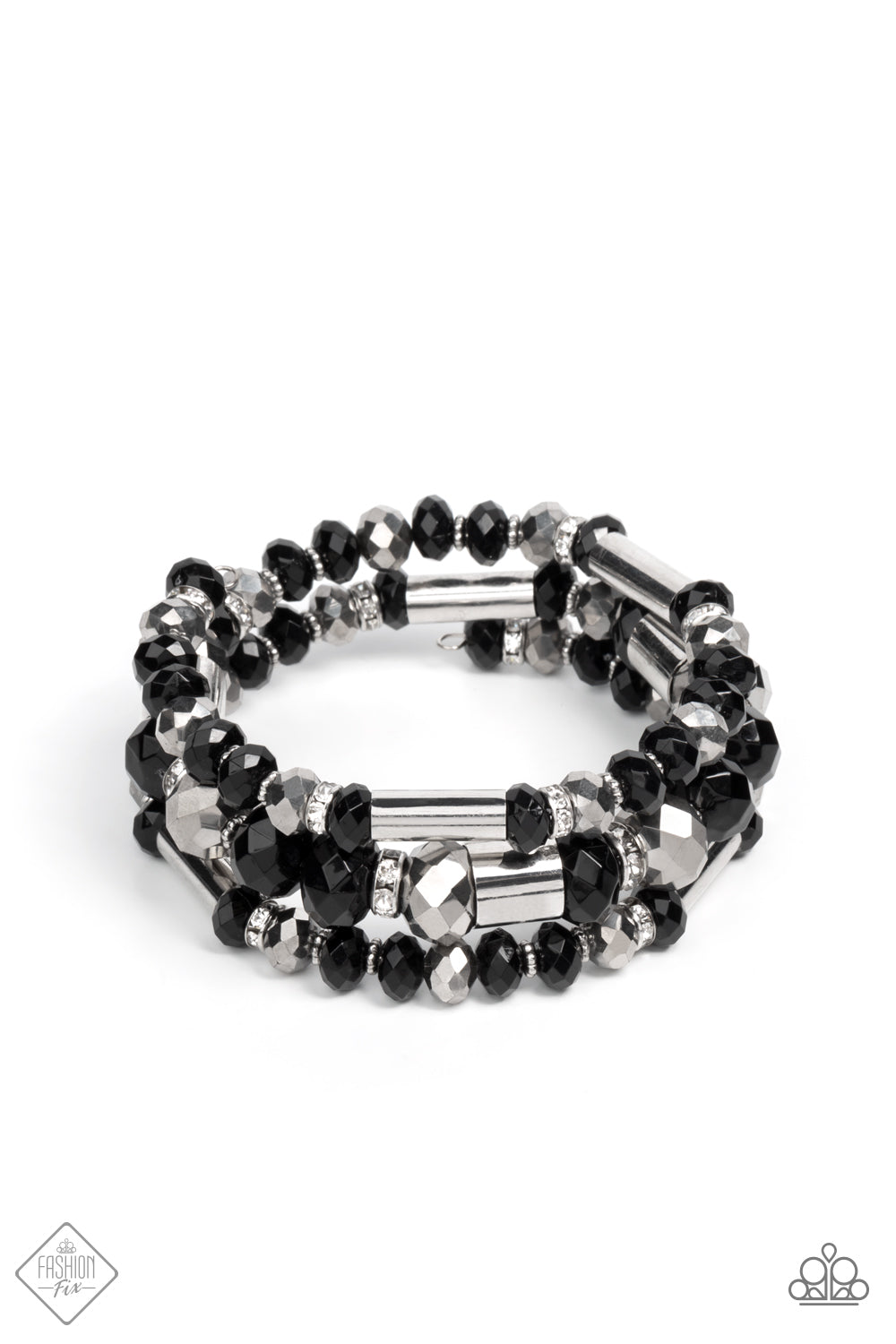 Paparazzi Dynamic Dazzle - Black Bracelet - Pusher P
