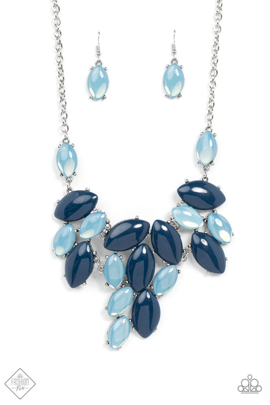 Paparazzi Nautical Date Night Nouveau Fashion Fix - Blue Necklace - Pusher P
