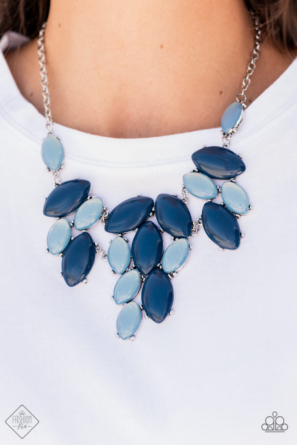 Paparazzi Nautical Date Night Nouveau Fashion Fix - Blue Necklace - Pusher P