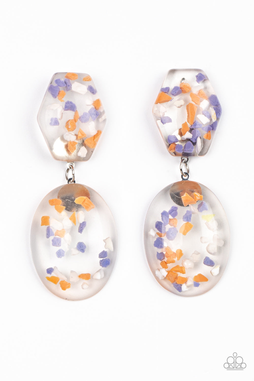 Paparazzi Flaky Fashion - Orange Earrings - Pusher P