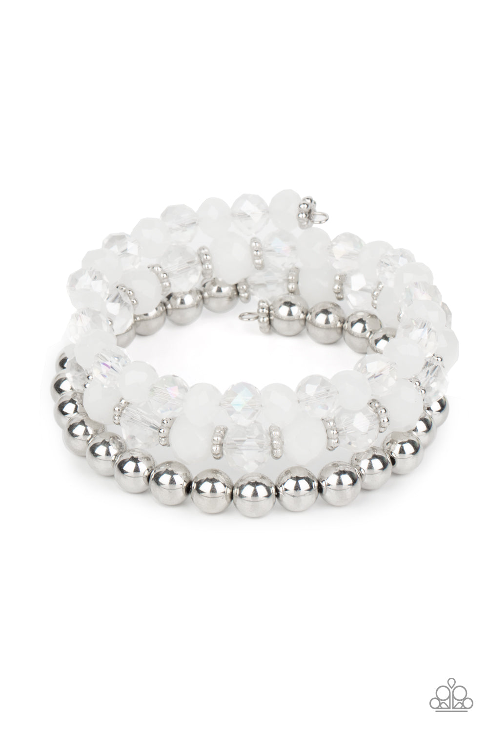 Paparazzi Gimme Gimme - White Bracelet - Pusher P