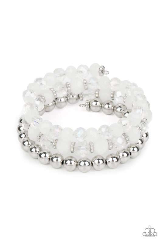 Paparazzi Gimme Gimme - White Bracelet - Pusher P