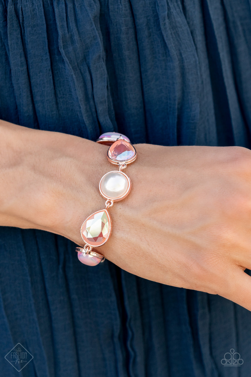 Paparazzi Nostalgically Nautical Fashion Fix - Rose Gold Bracelet - Pusher P
