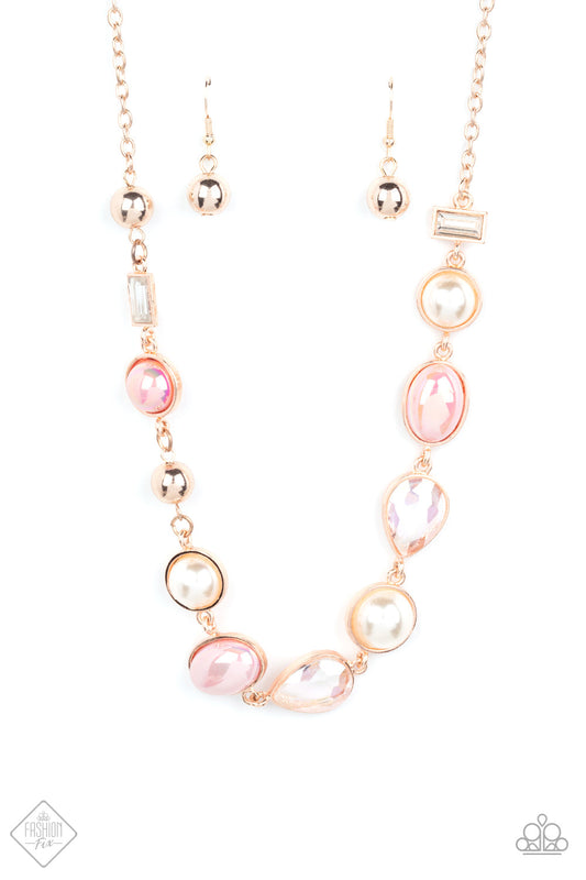 Paparazzi Nautical Nirvana Fashion Fix - Rose Gold Necklace - Pusher P