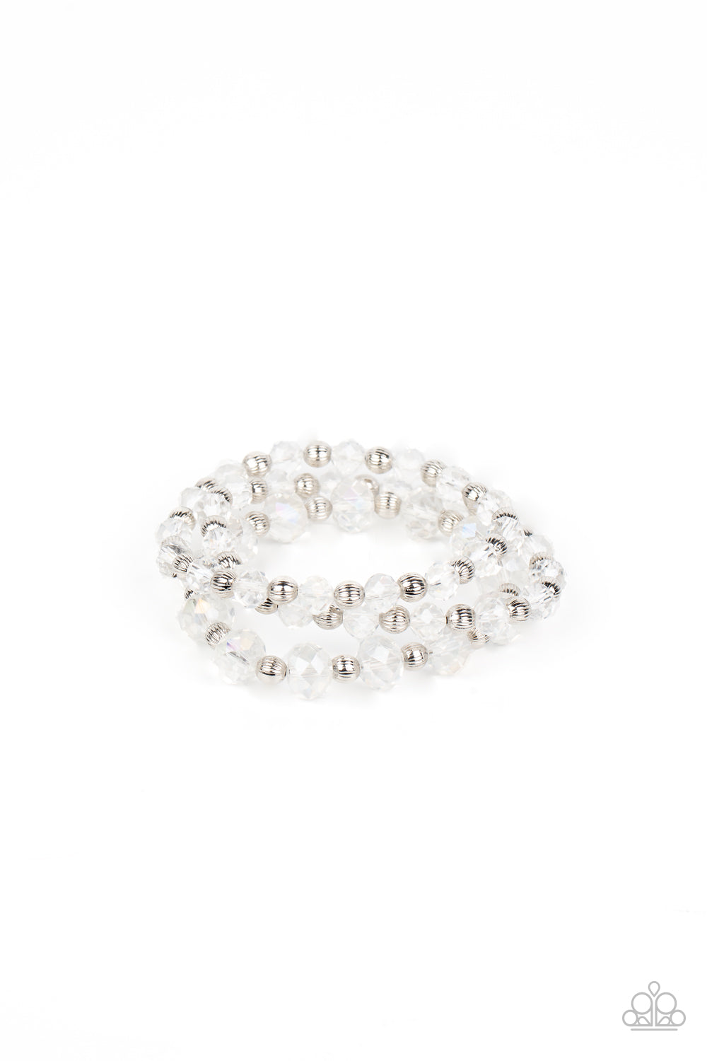 Paparazzi Eiffel Tower Tryst - White Bracelet - Pusher P