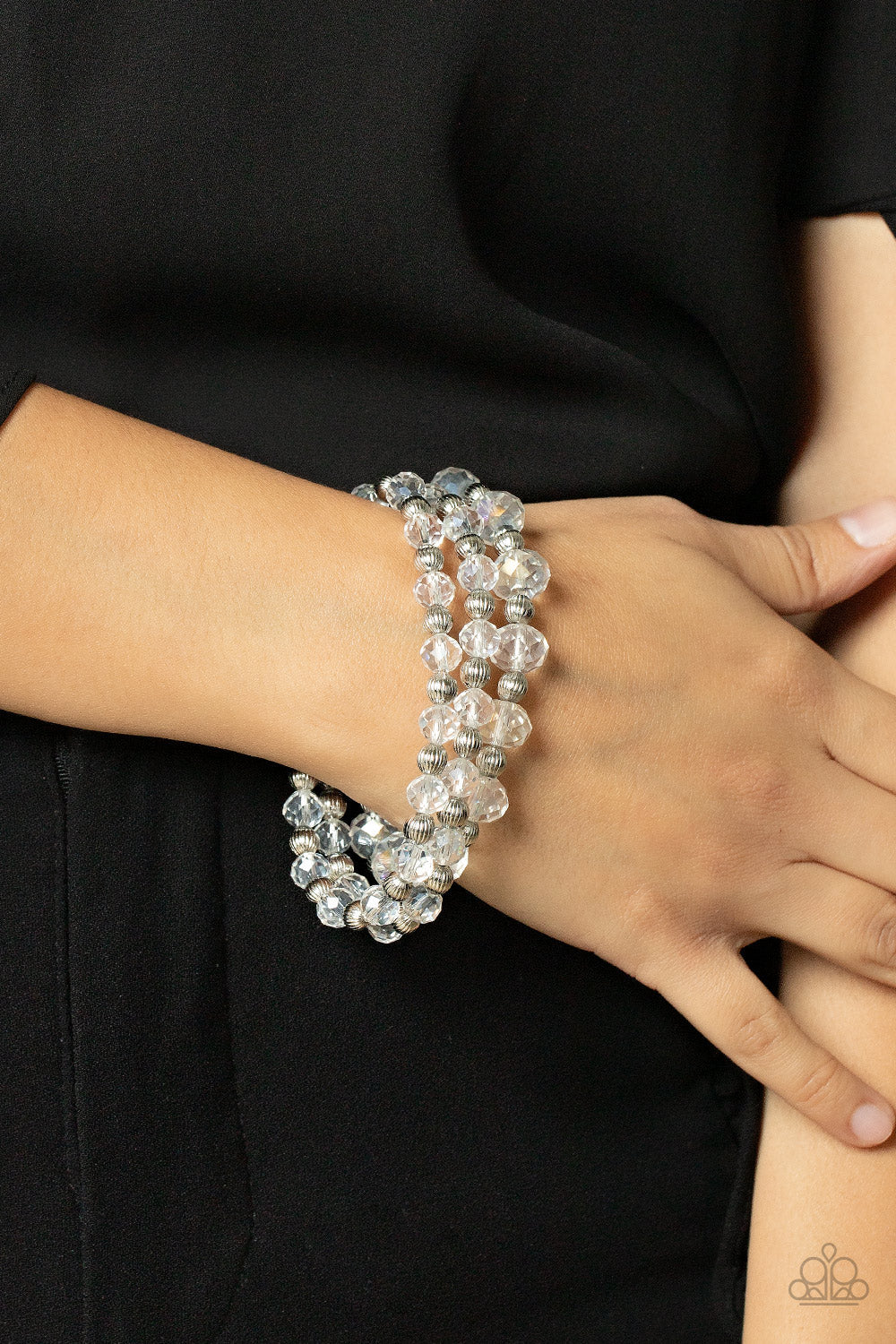Paparazzi Eiffel Tower Tryst - White Bracelet - Pusher P