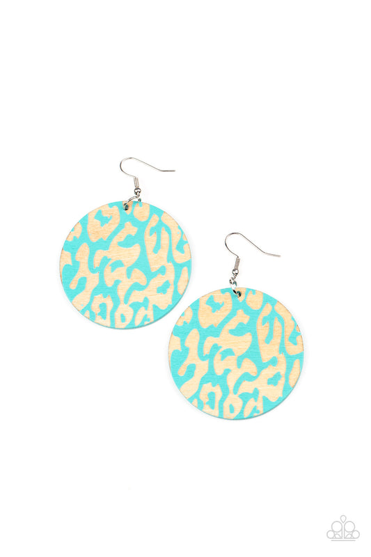 Paparazzi Catwalk Safari - Blue Earrings - Pusher P
