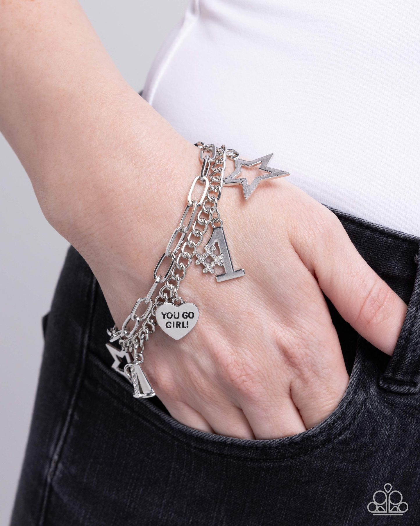 Team Spirit - White Charm Bracelet