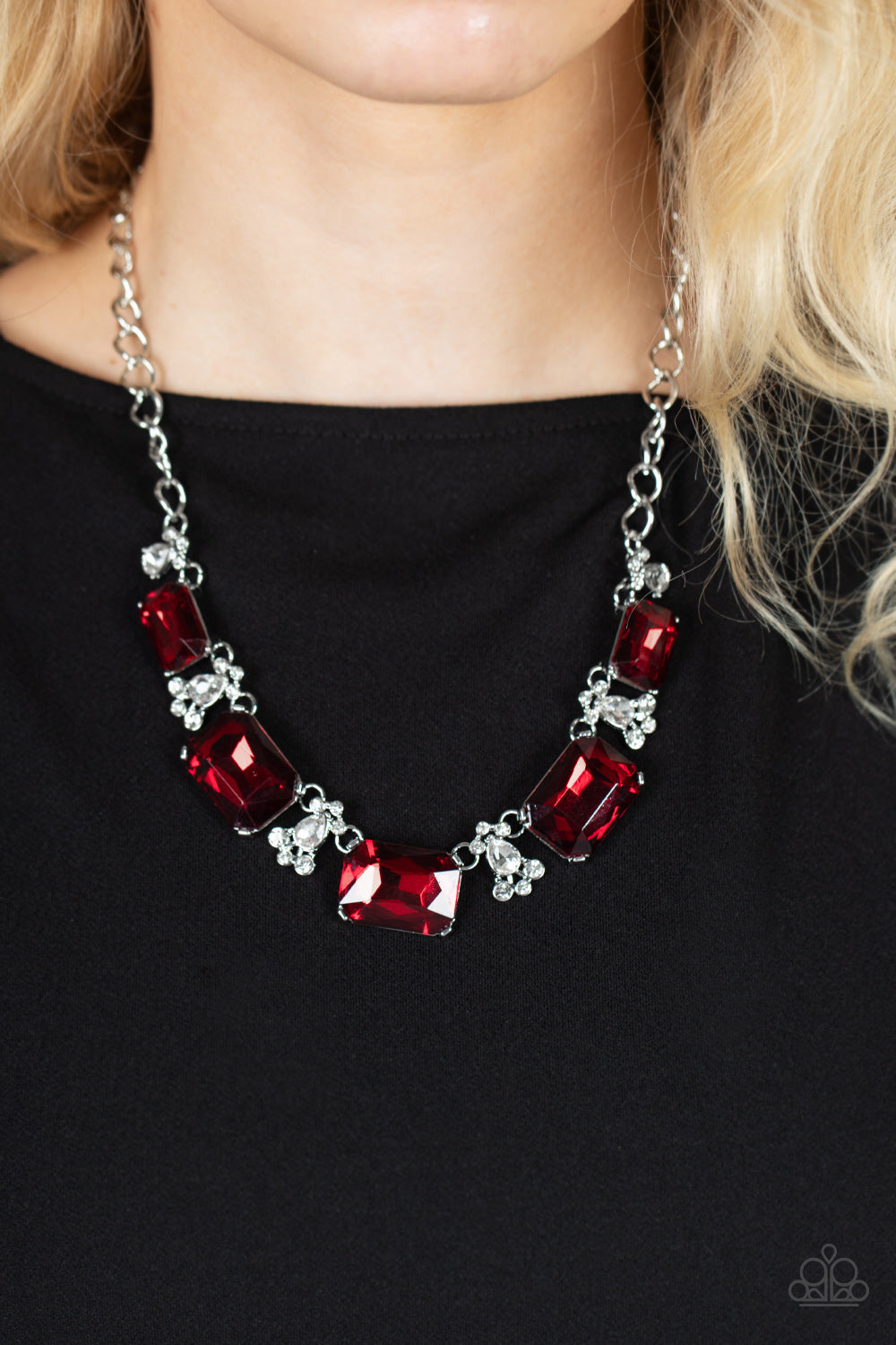 Paparazzi Flawlessly Famous - Red Necklace - Pusher P